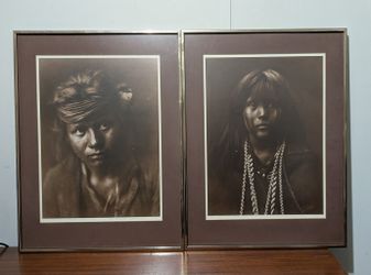 Two Edward S. Curtis Images Painted By Jean Antony DuLac 1979