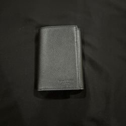 coach trifold wallet black 