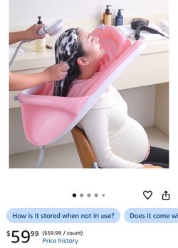 Inflatable Shampoo Basin, Leak-Proof Portable Shampoo Station, with Large-Capacity eWaterproof Shawl, Hair Washing Basin