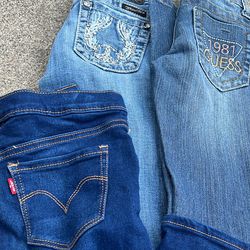 Miss Me Guess And Levi’s Girls Jean Lot Size 7-8