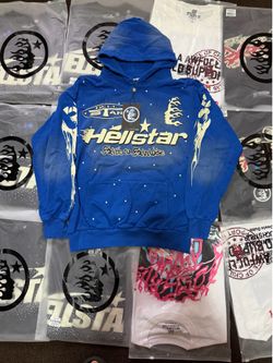 hellstar blue hoodie
