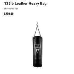 Title 125lb Boxing/MMA Bag With Chains To Hang 