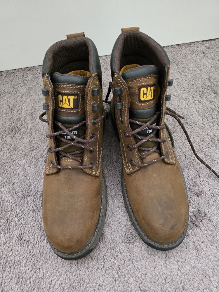 Caterpillar Men's Second Shift Steel Toe Work Boots Size 9.5