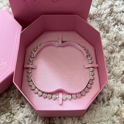 Swarovski X Ariana Grande heart tennis necklace