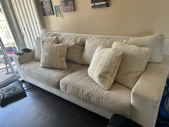 White couch from Ashley furniture store