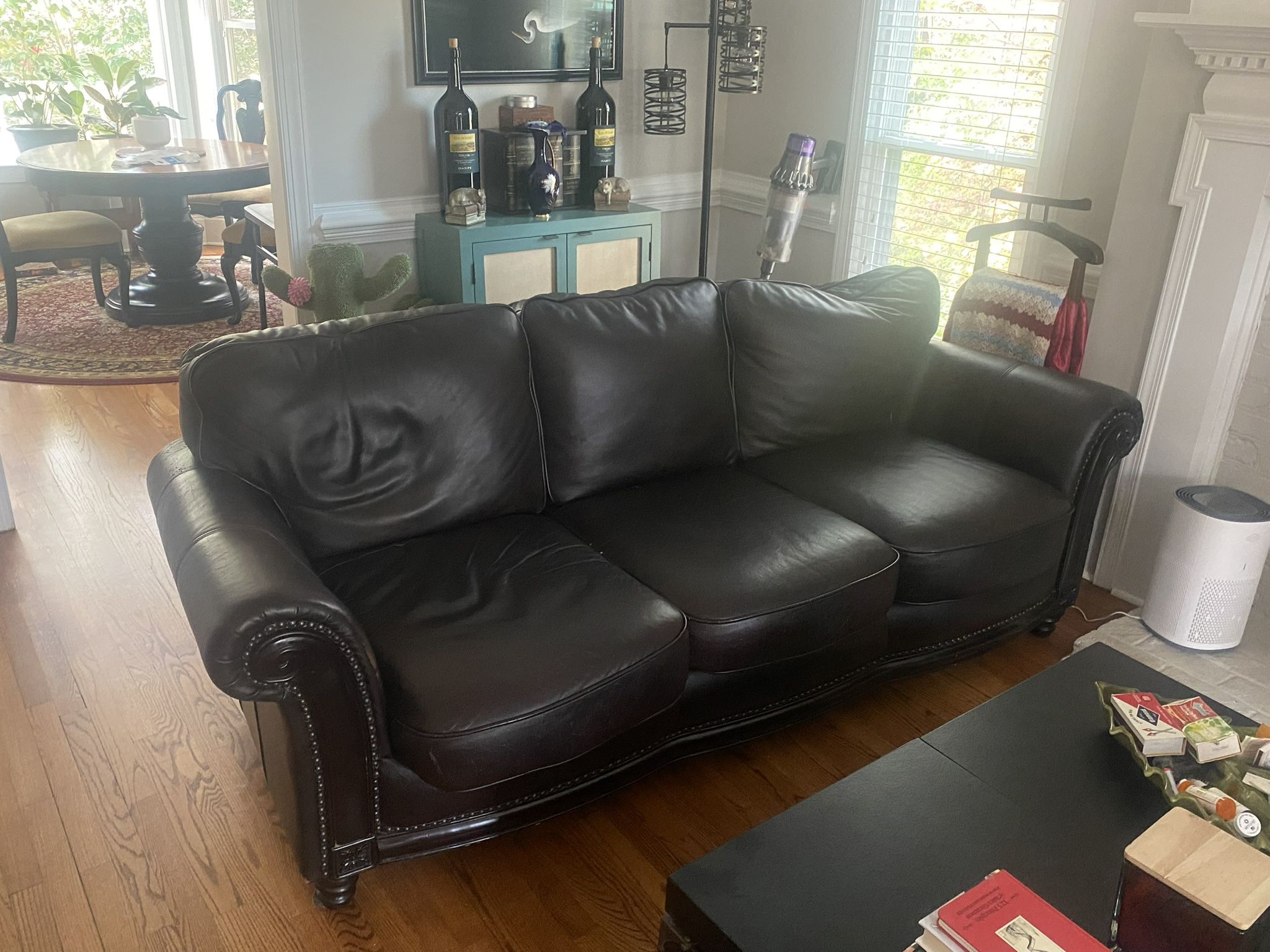 Brown Leather Couch