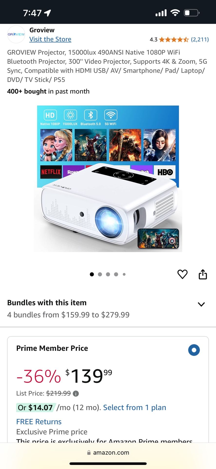 Projector & stand