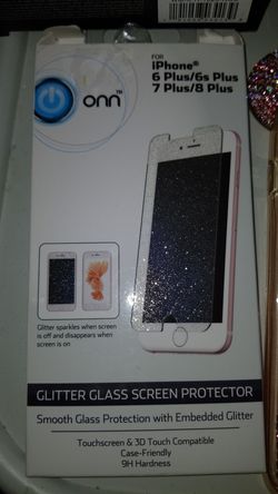 Apple iphone 8 plus glitter screen protector