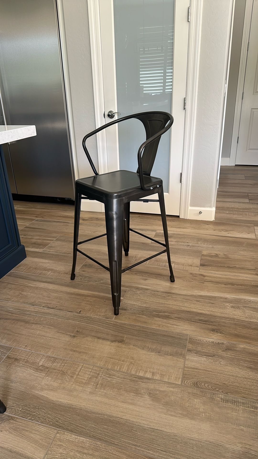 Farmhouse Counter Height Barstools - 3 New , Unassembled.