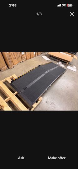 7FT Wheelchair Ramp Portable Folding Ramp 800LB Capacity with Adjustable Legs