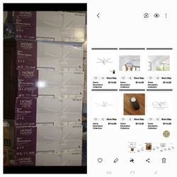 6 / 52" Size Ceiling Fans Led With Remote Control  .solid White Color New In Box $79 Each 