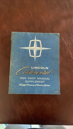 1968 Lincoln Continental shop manual supplement