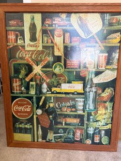 Framed Vintage Era Coke-Cola Puzzle