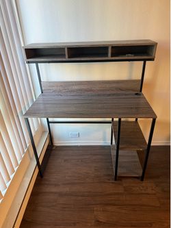 Wood and Metal Desk