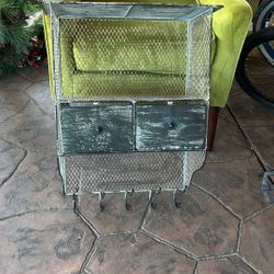 USED RUSTIC METAL SHELF
