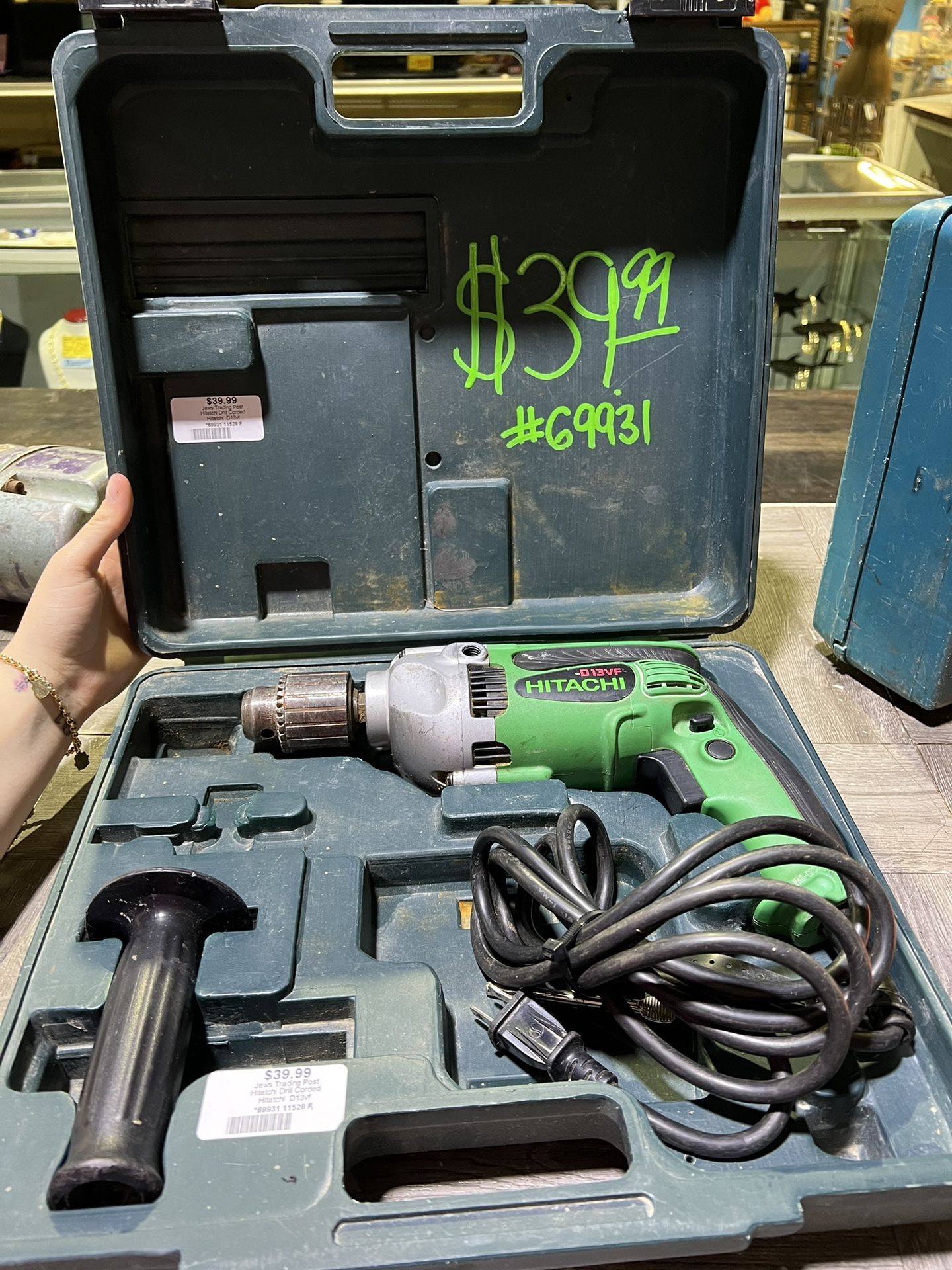 Hitachi 1/2” Corded Drill Pick Up Only If Intrested Come Take A Look Lots Of Other Tools For Sale!!