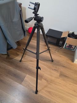 Camera Tripod with Pan Head and Phone Mount