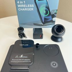 New 4-in-1 Wireless Charging Dock Fast, Sleek & Organized
