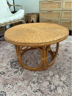 World Market Rattan Coffee Table