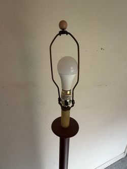 5-foot Red-Finished Floor Lamp (No Shade)