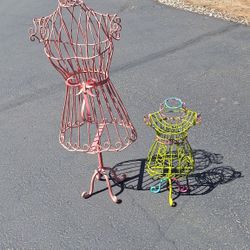 Metal Dress Form, which is a type of mannequin