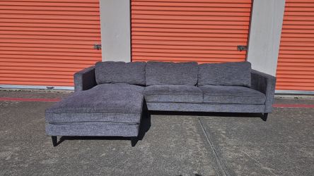 🔥 Large Comfortable Dark Chaise Sectional 🚚 FREE DELIVERY