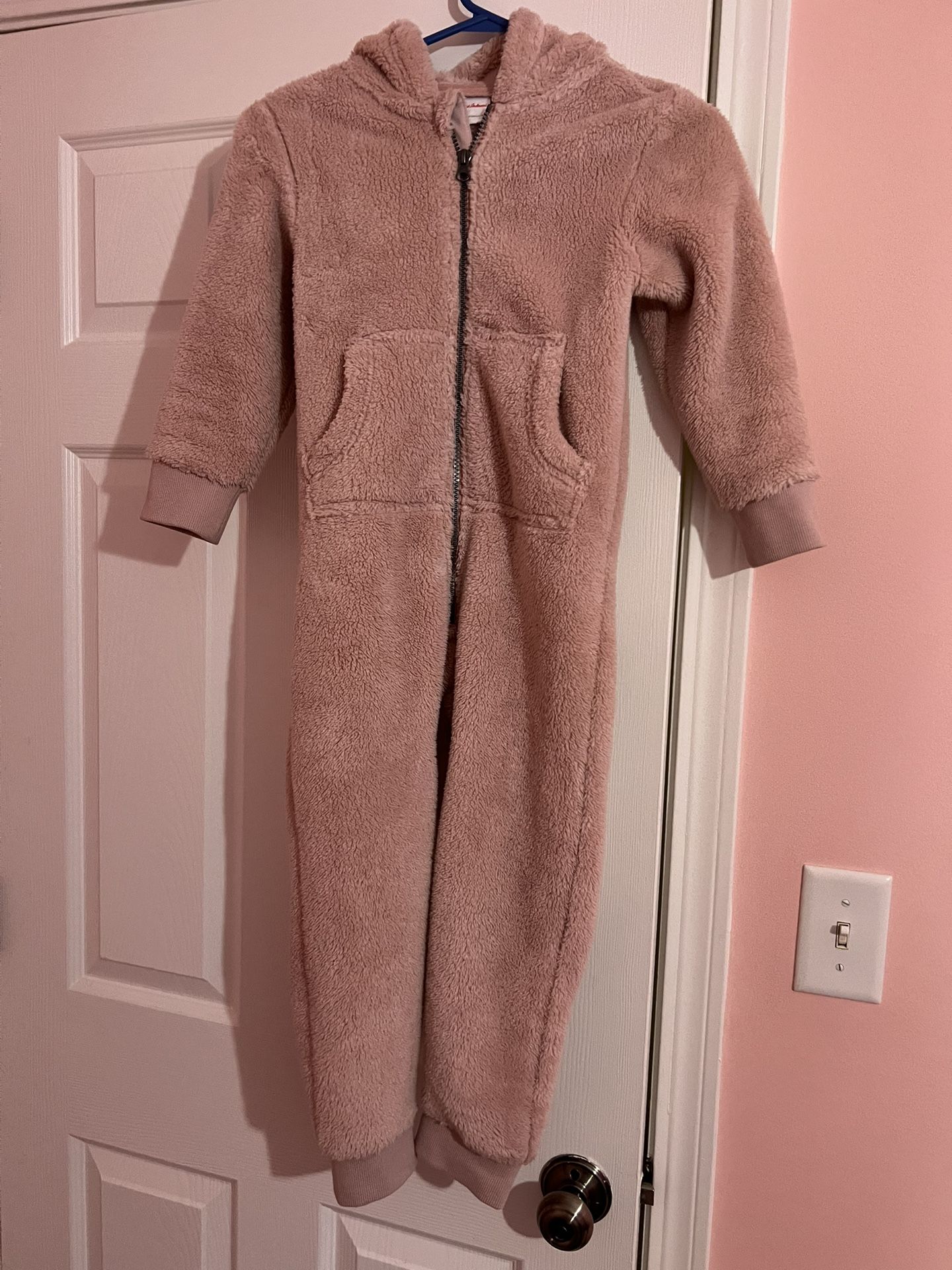 Sherpa Fleece Onesie Bodysuit Girls 4, 5, 6. Hanna Andersson.