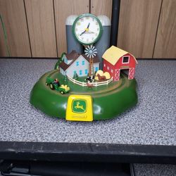 Antique John Deere Tractor Moble Alarm Clock 1968 All Original And Works Only 40$
