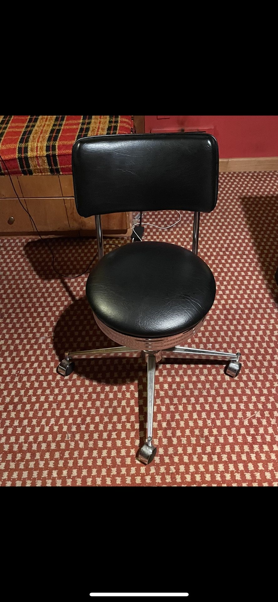 2 Black Small Bar Stools