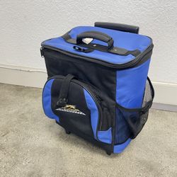Rolling Cooler - Soft Insulated Cooler Bag - Wheels & Handle - Blue - Brand New