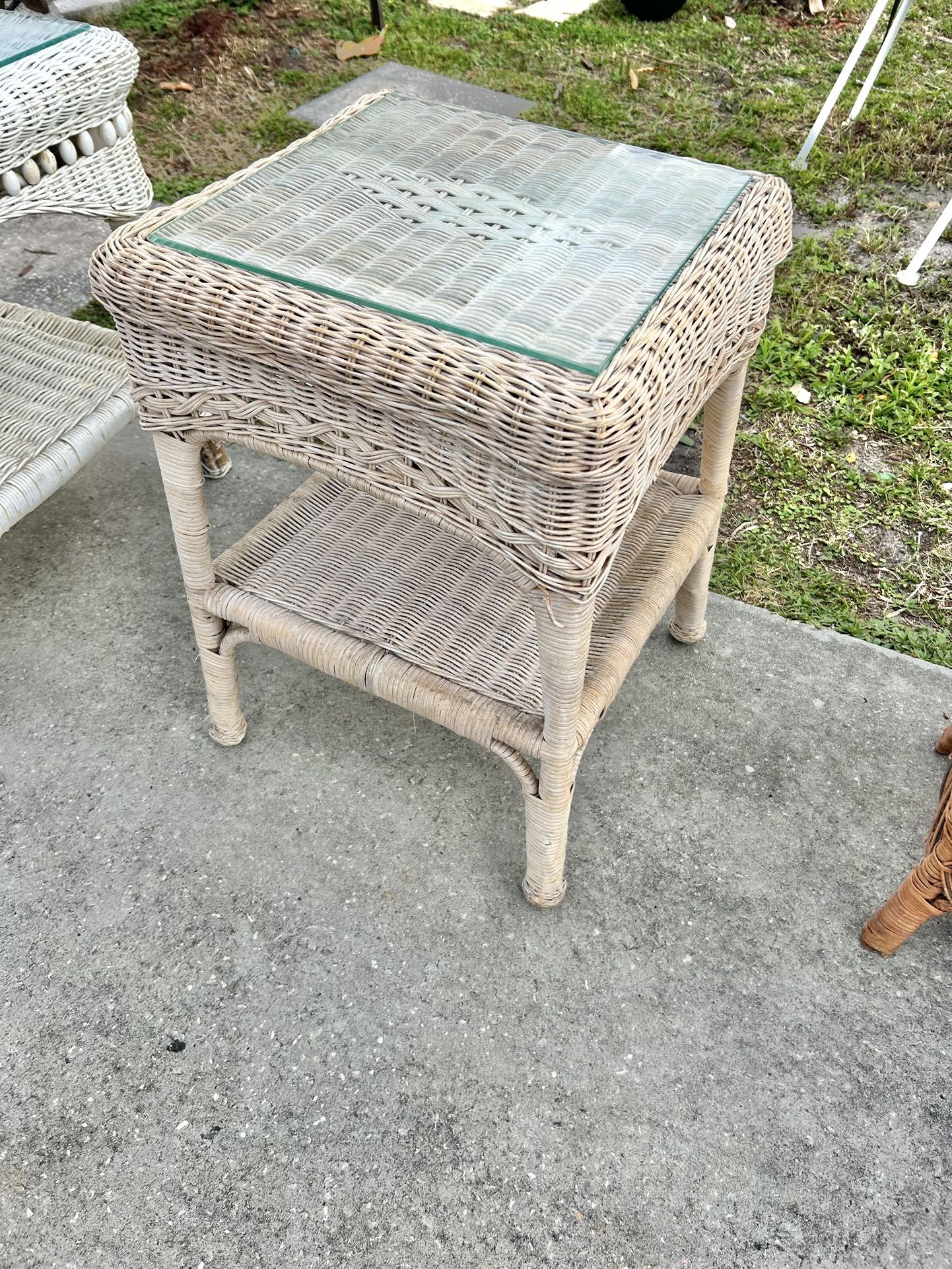 Wicker Accent Table