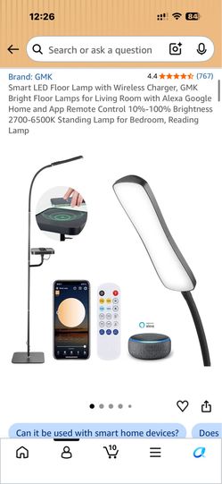Smart lamp wireless charging