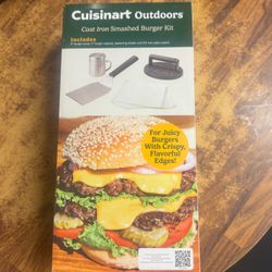 Cast iron smash burger set