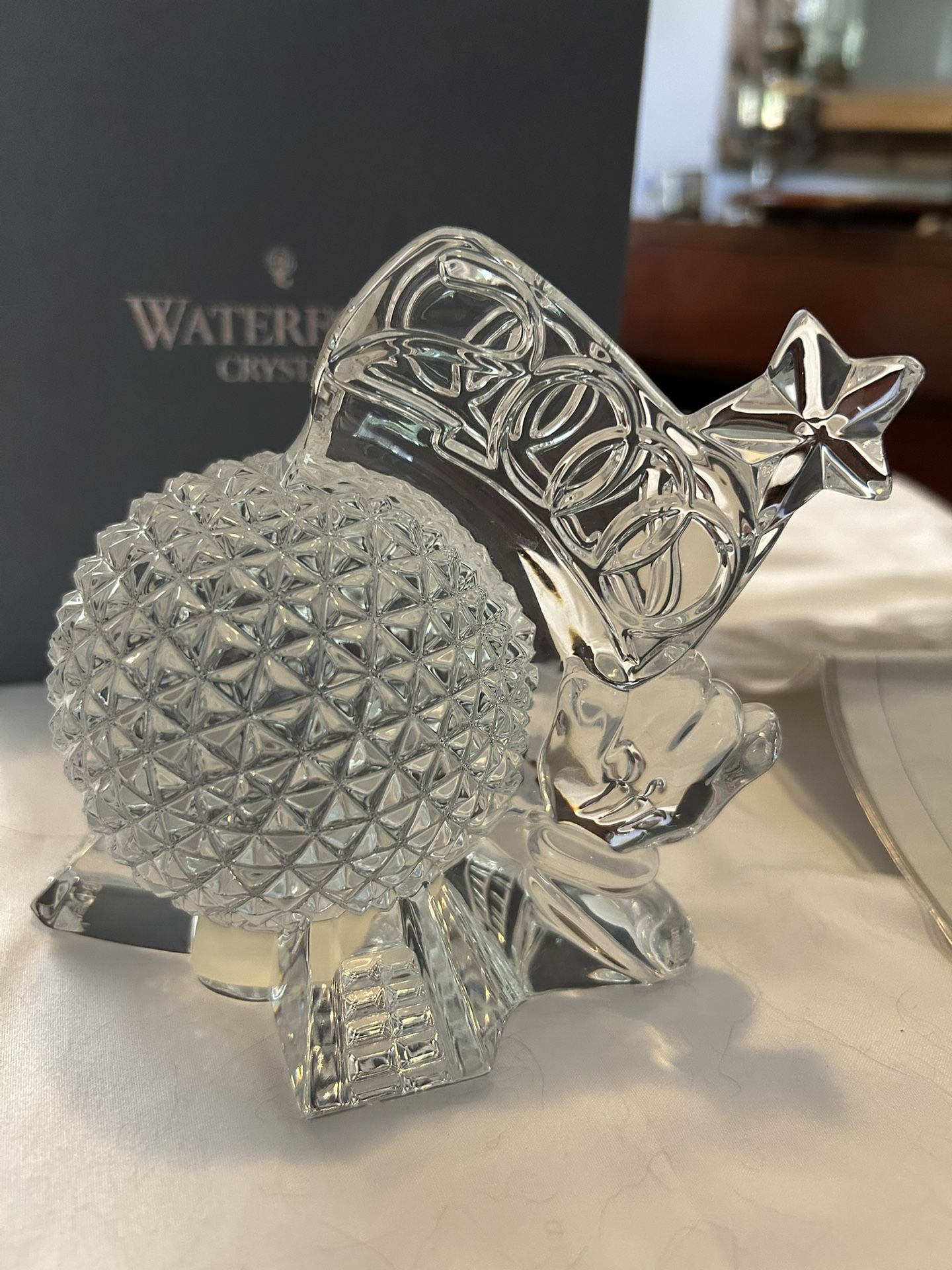 Waterford Crystal Disney World Epcot Spaceship Earth Year 2000 Sculpture