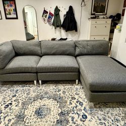CB2 3pc Sofa + Chaise Sectional