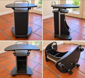 Rolling laptop adjustable stand