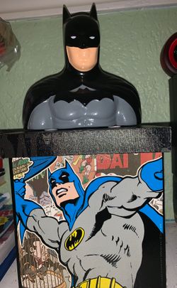 Batman piggy bank and Batman box