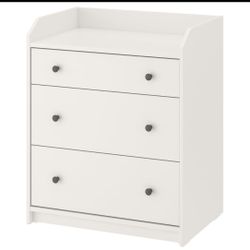 Ikea 3 drawer Hauga Dresser