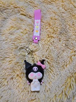 Sanrio Hello Kitty Large Keychain Kuromi Heart Eyes