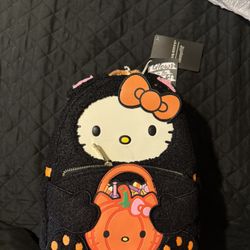 Loungefly Sanrio Exclusive Hello Kitty Halloween Plush Glow Backpack Purse