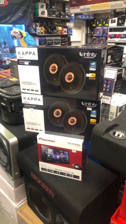 Infinity kappa 2 pairs and pioneer dmh-w3000nex on sale today for the low