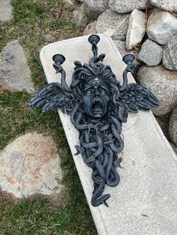 Medusa wall candle holder