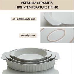 Ceramic Baking Dishes Set of 3