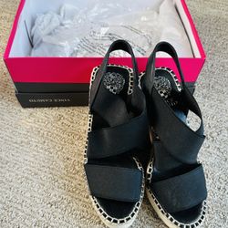 Vince Camuto Sandrina Espadrille Wedge – Black – Size 6M