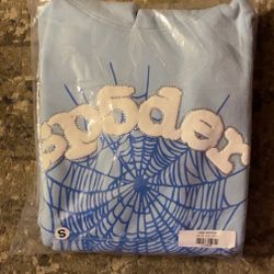 Sp5der Hoodie Sky Blue - Small