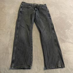 Vintage 90s Wrangler Retro Slim Straight Jeans Mens Gray Denim 29x27 Cowboy Cut