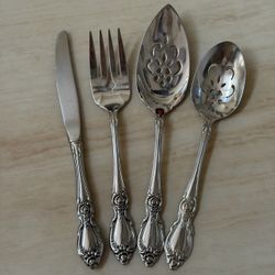 4pc Oneida Plantation Betty Crocker Hostess Set/Dinner Knife Stainless Community