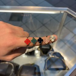 Van Cleef Inspired Rings Real 10k Gold