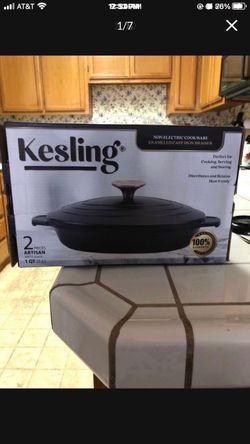 NEW Non Electric Enameled Cast Iron Braised 2 Pc. Set
