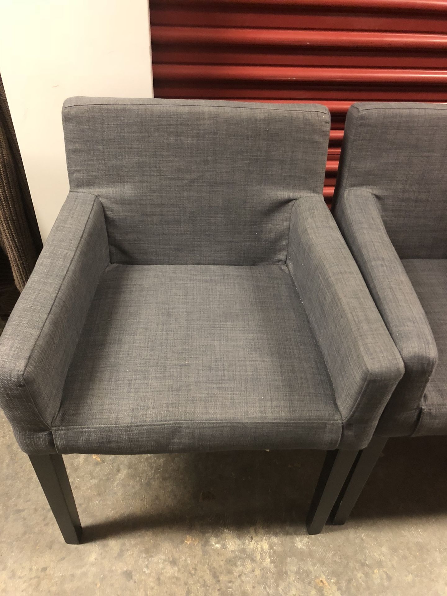 IKEA NILS GREY FABRIC CHAIRS